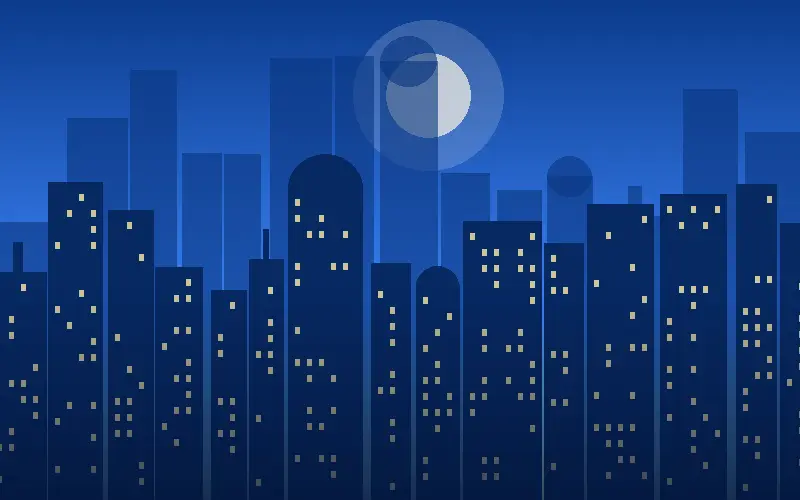 Illustration of the Daman skyline