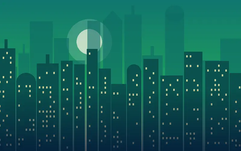 Illustration of the Faridabad skyline
