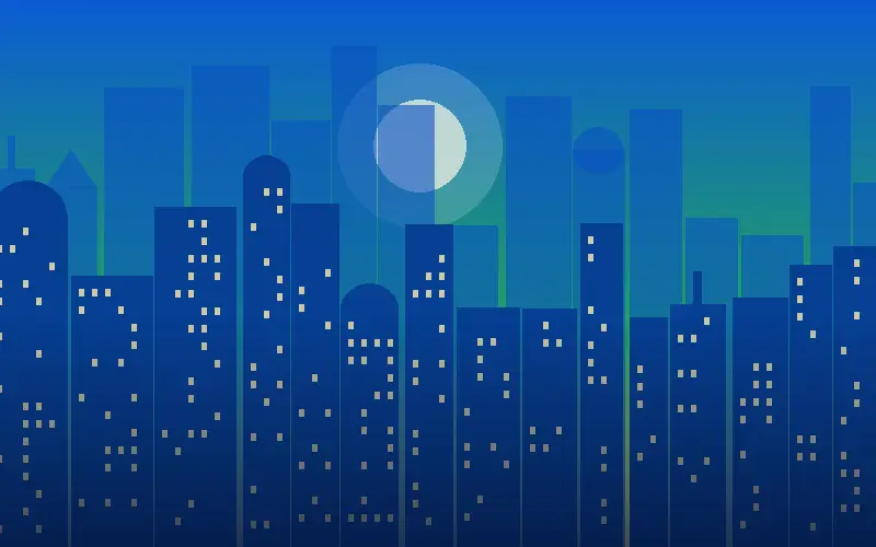 Illustration of the Kota skyline